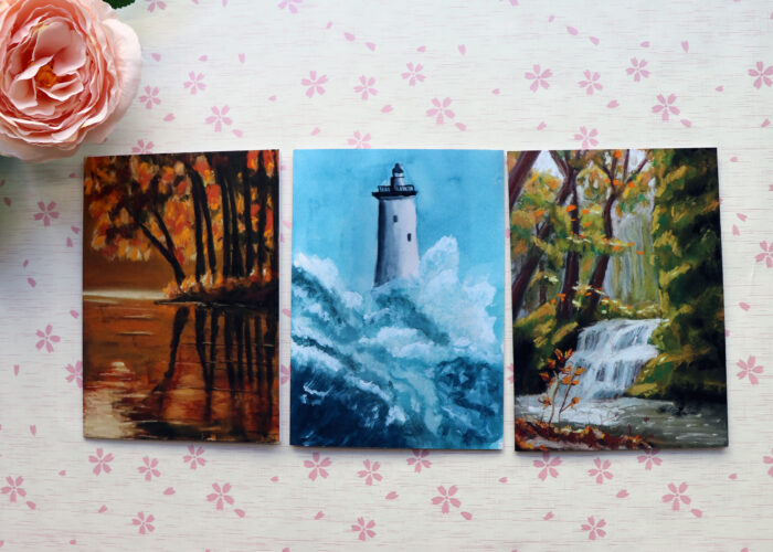 Handmade Greeting Cards water landscapes