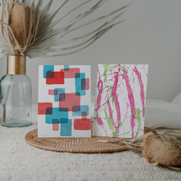 watercolor abstract greeting cards